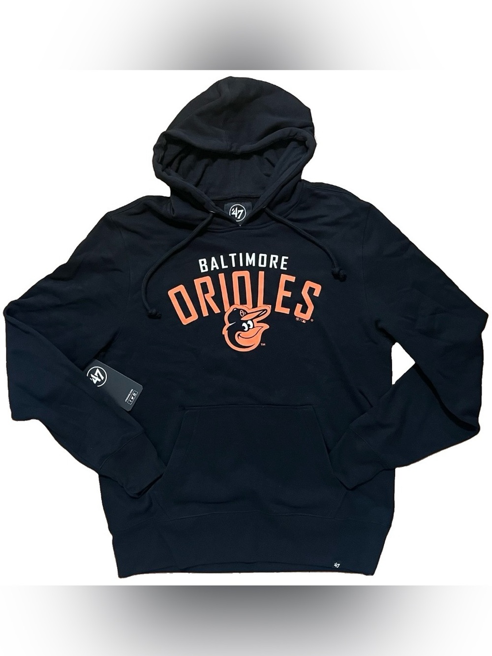 47 Brand Baltimore Orioles MLB Baseball Black Pullover Hoodie Men’s M Medium NWT